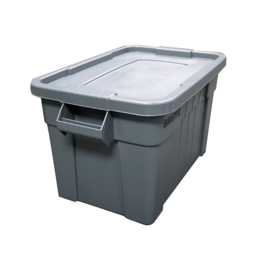 Rubbermaid Brute 20 Gallon Tote With Lid, Gray